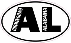 Oval AL Birmingham Alabama Sticker