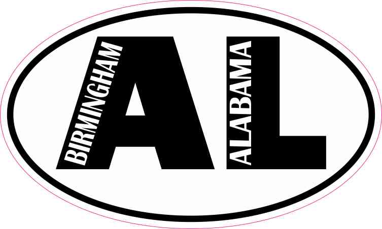 Oval AL Birmingham Alabama Sticker
