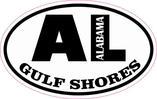 Oval AL Gulf Shores Alabama Sticker