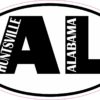 Oval AL Huntsville Alabama Sticker