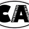 Oval CA Sacramento California Sticker