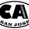 Oval CA San Jose California Sticker