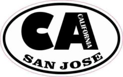 Oval CA San Jose California Sticker