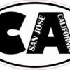 Oval CA San Jose California Sticker