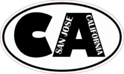 Oval CA San Jose California Sticker