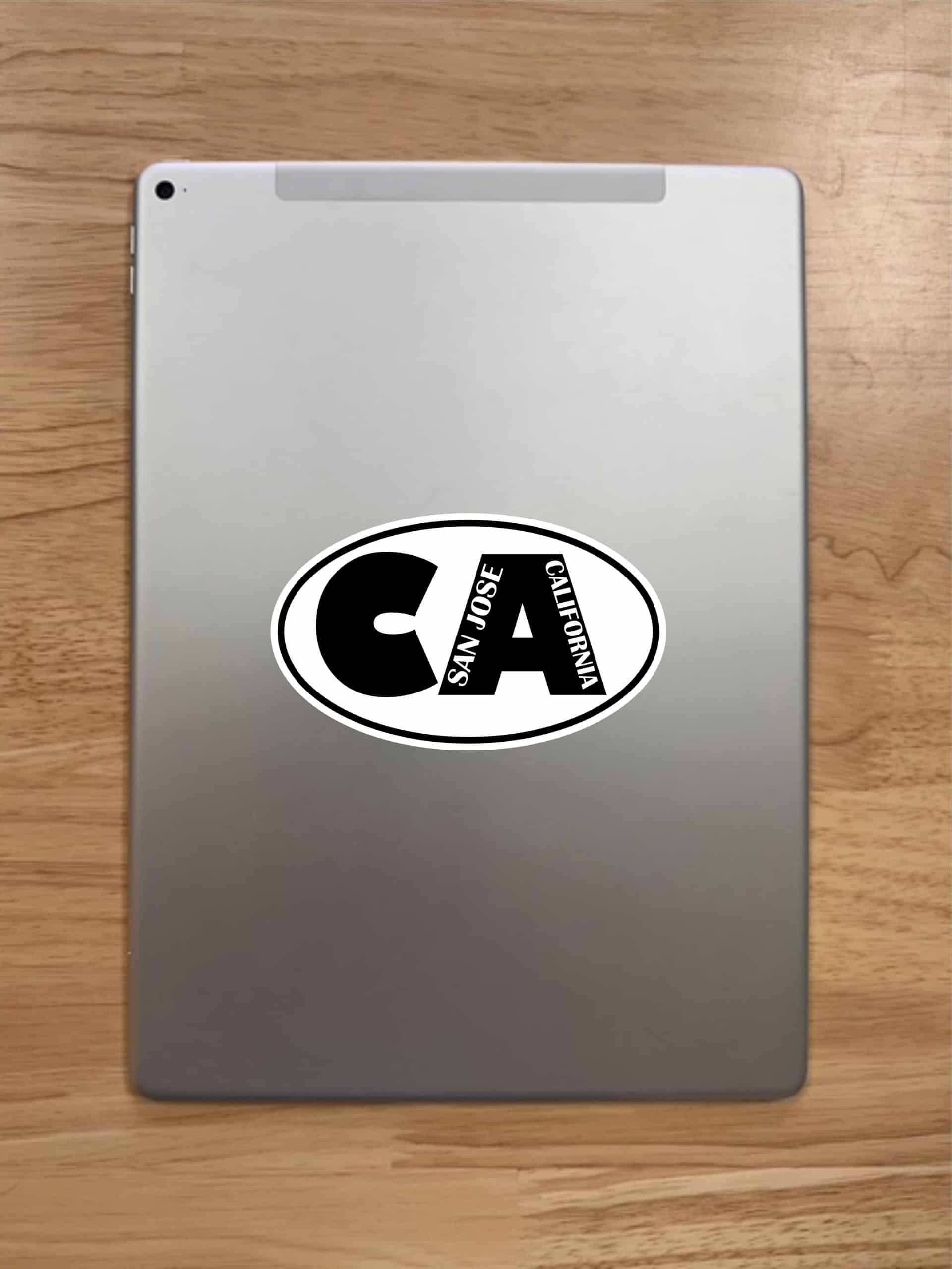 5in x 3in Oval CA San Jose California Sticker - Image 6