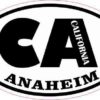Oval CA Anaheim California Sticker