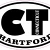 Oval CT Hartford Connecticut Sticker