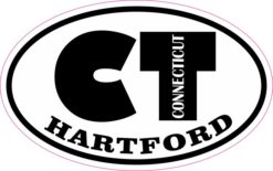 Oval CT Hartford Connecticut Sticker