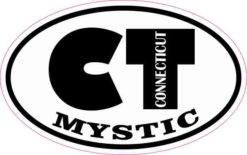 Oval CT Mystic Connecticut Sticker