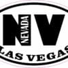 4in x 2.5in Oval NV Las Vegas Nevada Sticker