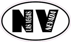 Oval NV Las Vegas Nevada Vinyl Sticker