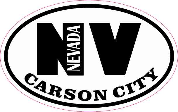 Oval NV Carson City Nevada Sticker