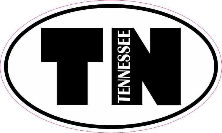 Oval TN Tennessee Sticker