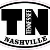 Oval TN Nashville Tennessee Sticker