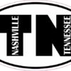 Oval TN Nashville Tennessee Sticker