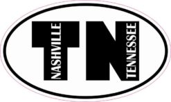 Oval TN Nashville Tennessee Sticker