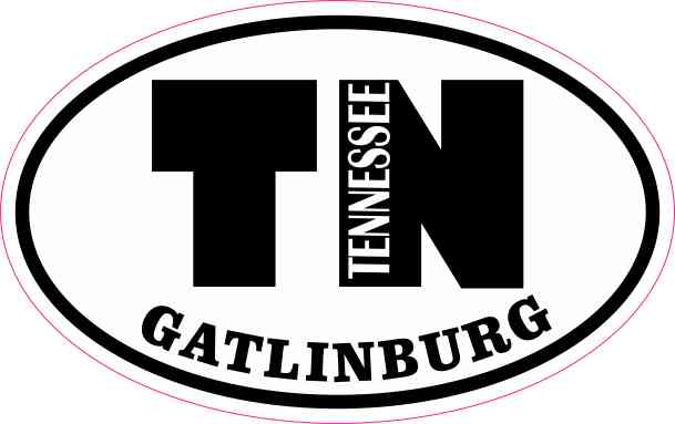 Oval TN Gatlinburg Tennessee Sticker