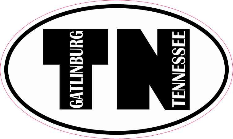 Oval TN Gatlinburg Tennessee Sticker