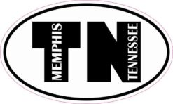 Oval TN Memphis Tennessee Sticker