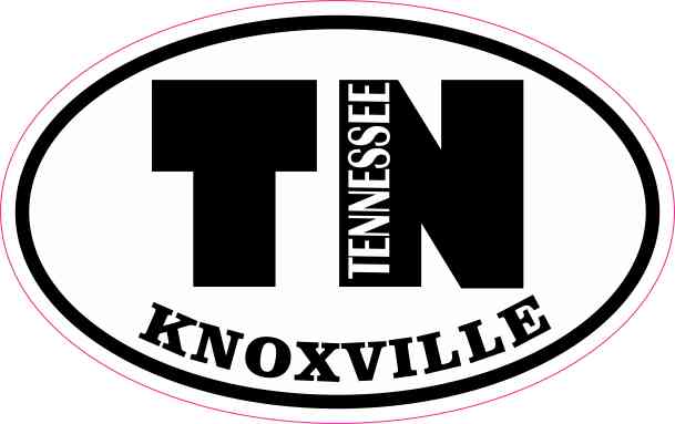 Oval TN Knoxville Tennessee Sticker