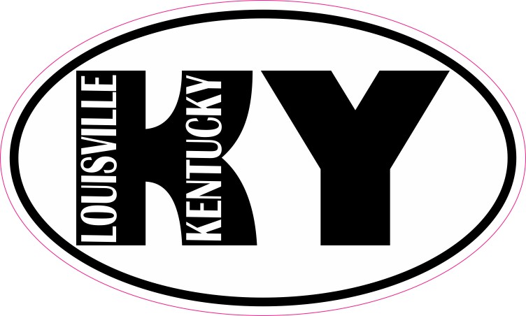 Oval KY Louisville Kentucky Sticker