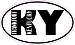 Oval KY Frankfort Kentucky Sticker
