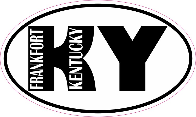 Oval KY Frankfort Kentucky Sticker