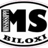 Oval MS Biloxi Mississippi Sticker