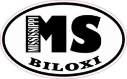 Oval MS Biloxi Mississippi Sticker