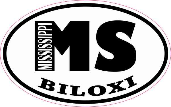 Oval MS Biloxi Mississippi Sticker