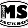 Oval MS Jackson Mississippi Sticker