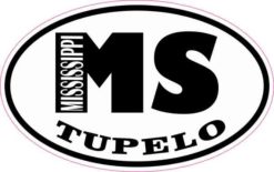 Oval MS Tupelo Mississippi Sticker