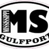 Oval MS Gulfport Mississippi Sticker