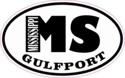 Oval MS Gulfport Mississippi Sticker