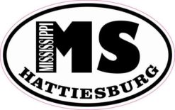 Oval MS Hattiesburg Mississippi Sticker