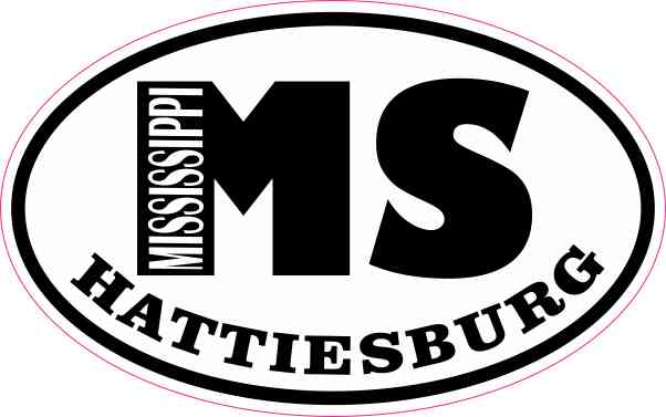 Oval MS Hattiesburg Mississippi Sticker