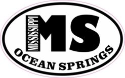 Oval MS Ocean Springs Mississippi Sticker