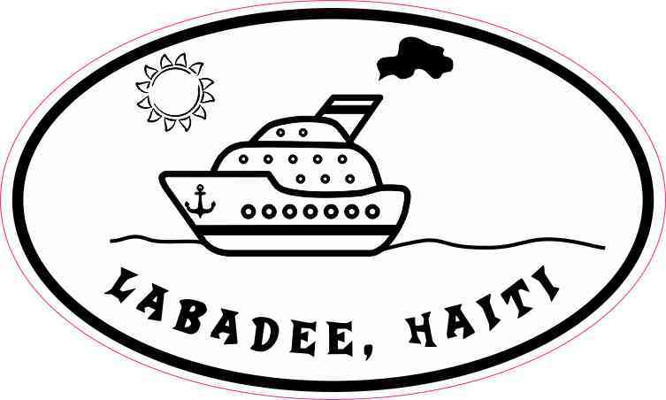 Cruise Ship Oval Labadee Haiti Sticker