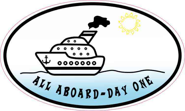 Oval All Aboard - Day One Sticker