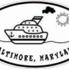 Cruise Ship Oval Baltimore Sticker