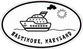 Cruise Ship Oval Baltimore Sticker