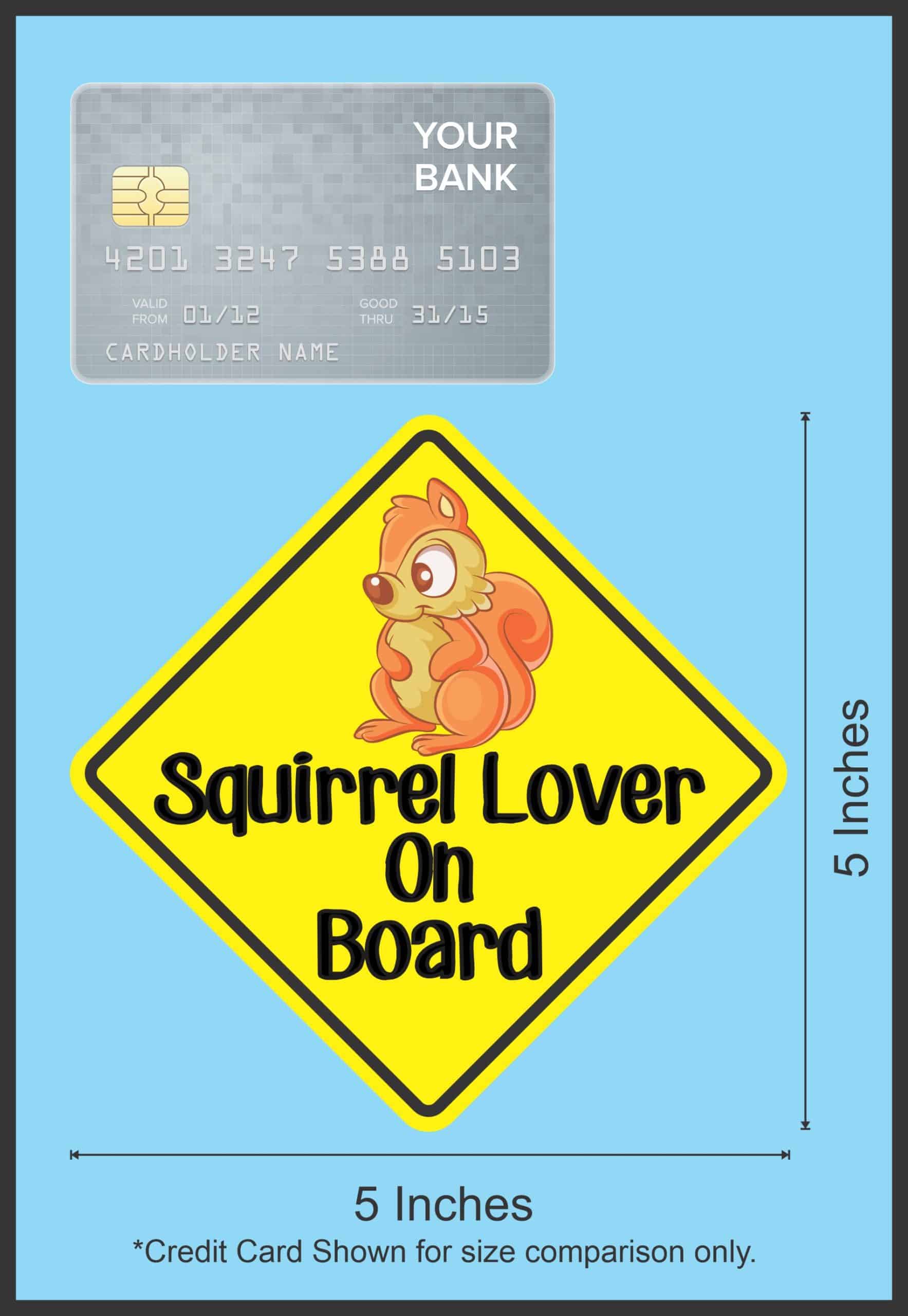 5in x 5in Squirrel Lover On Board Magnet - Image 4