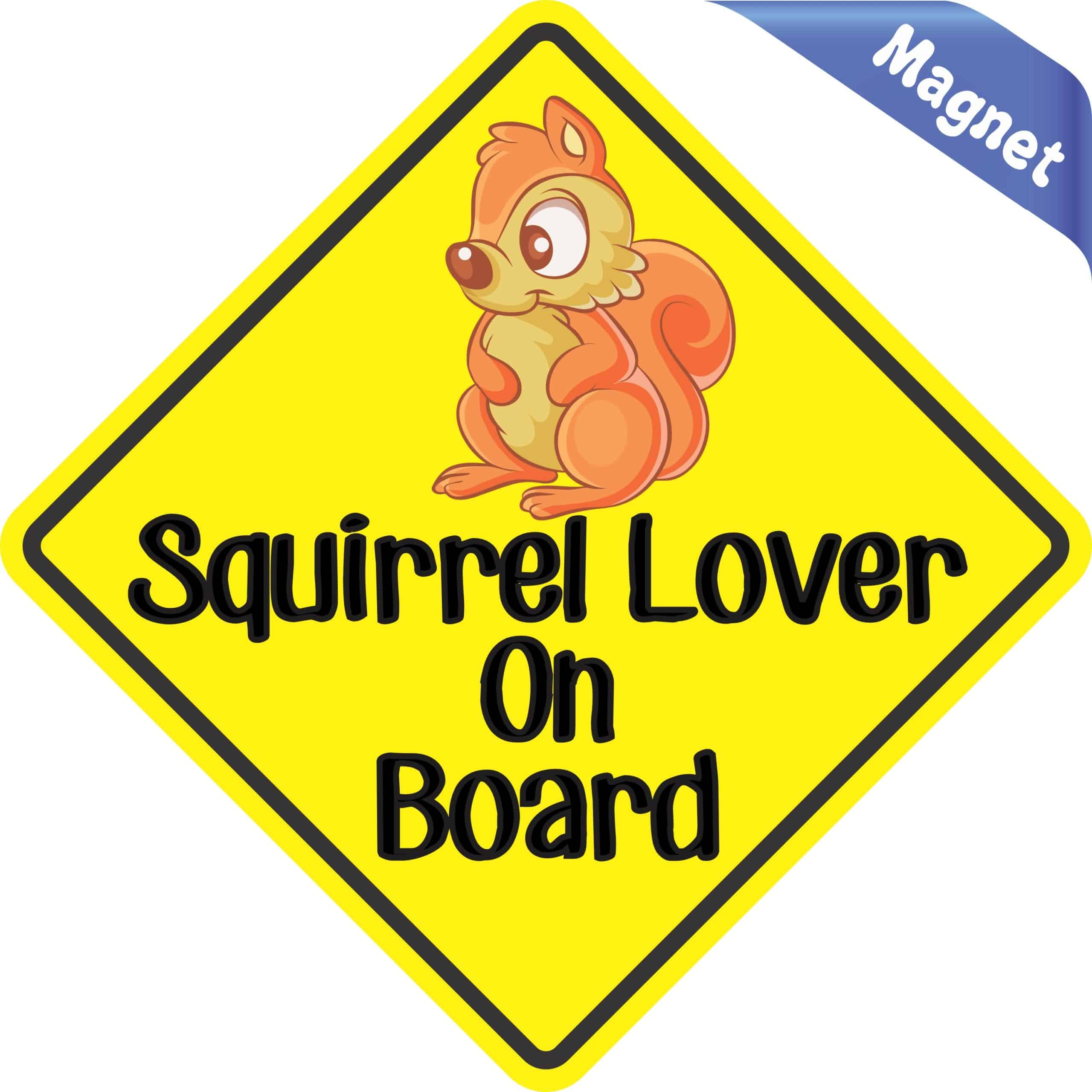 5in x 5in Squirrel Lover On Board Magnet - Image 3