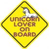 Unicorn Lover On Board Magnet