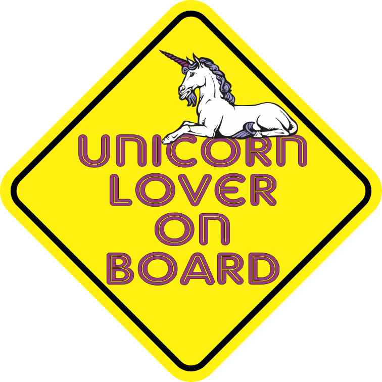 Unicorn Lover On Board Magnet