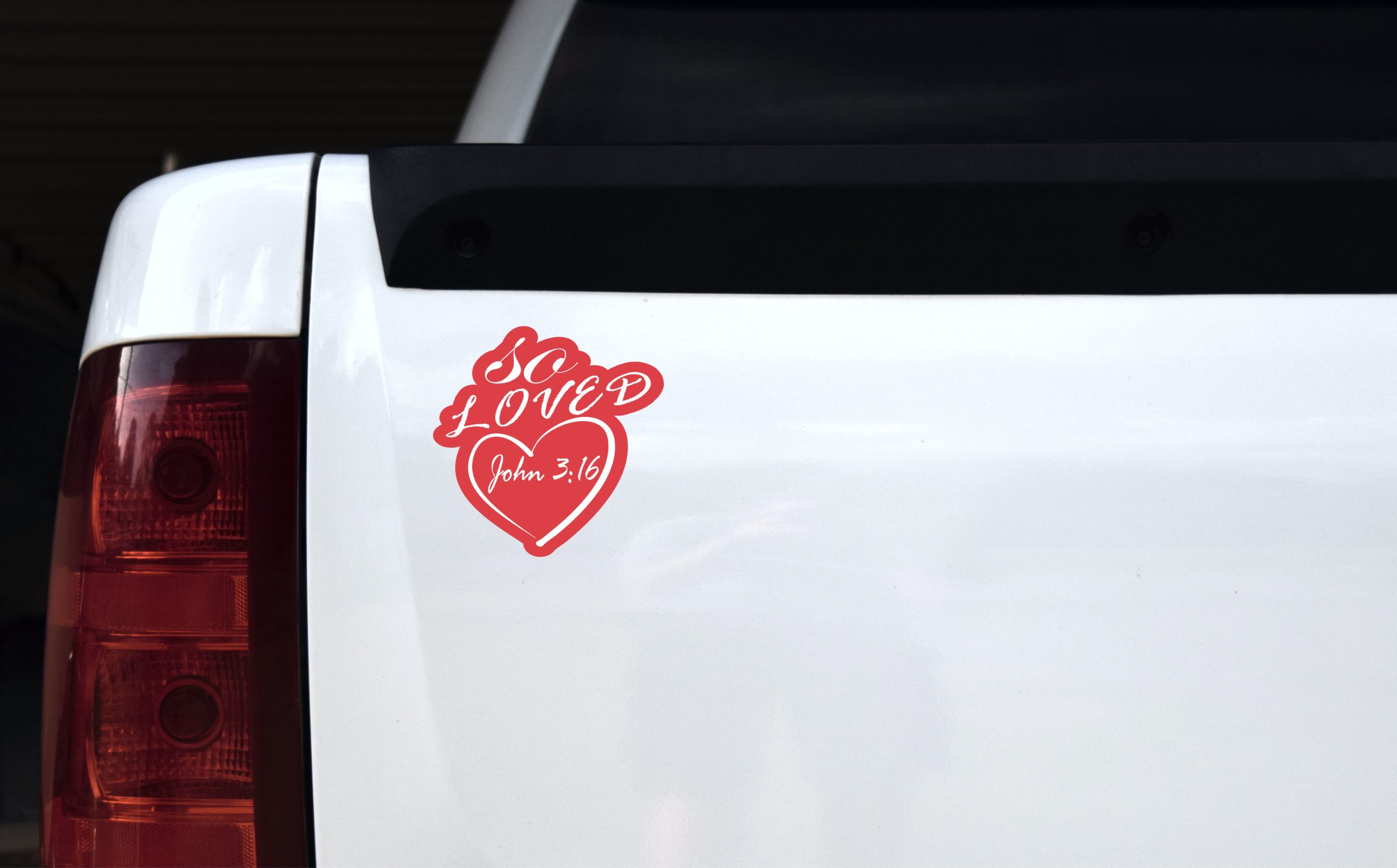5in x 5in So Loved John 3:16 Sticker - Image 2