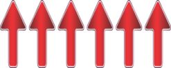 Red Gradient Arrow Stickers