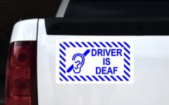 Alternative view of 14in x 8in Driver Is Deaf Magnet