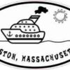 Cruise Ship Oval Boston Sticker